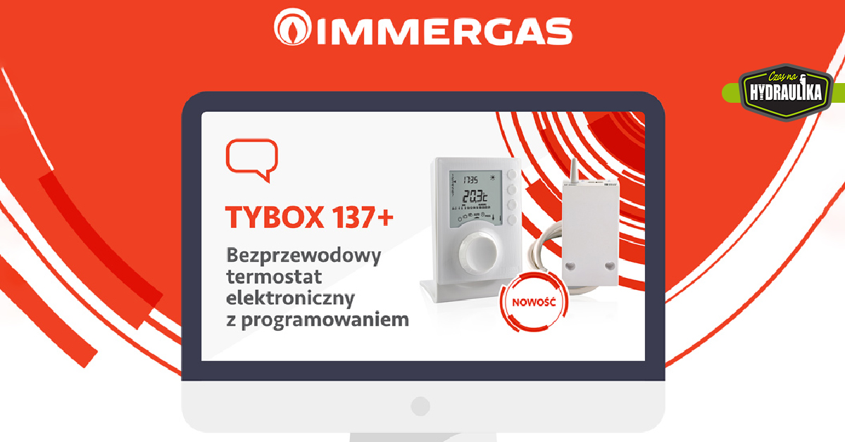 termostat TYBOX 137+ na ekranie komputera